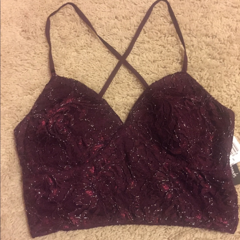 Maroon crop top